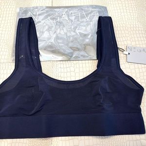Brand New (Unused) NEGATIVE Dark Blue Sieve Bra Top